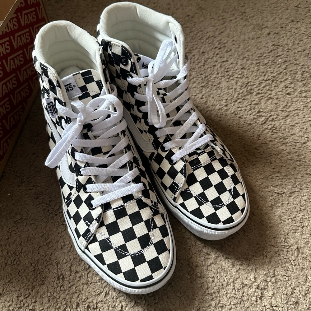 Checkered High Top Vans